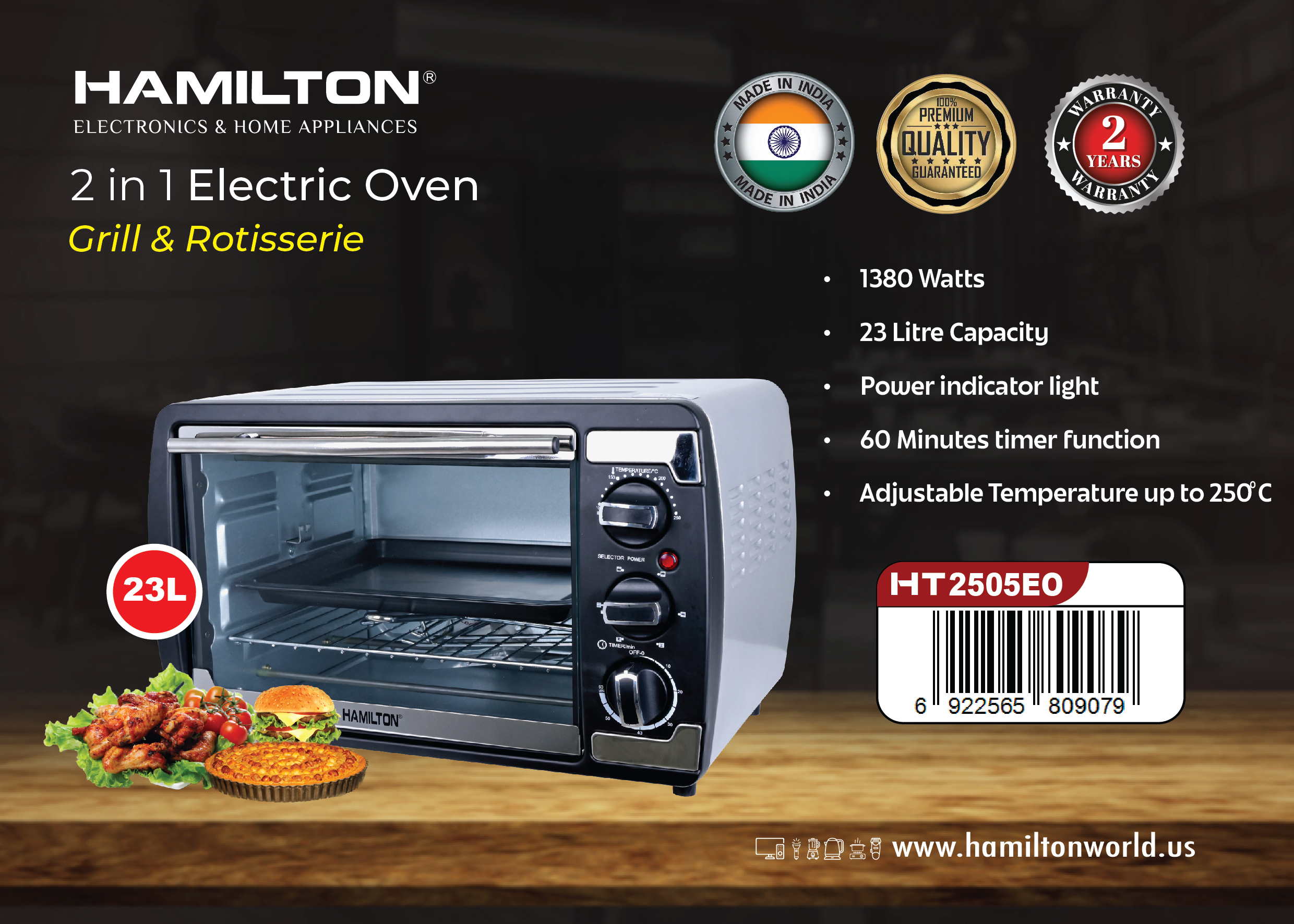 Electric Oven - HT2505EO - Hamilton